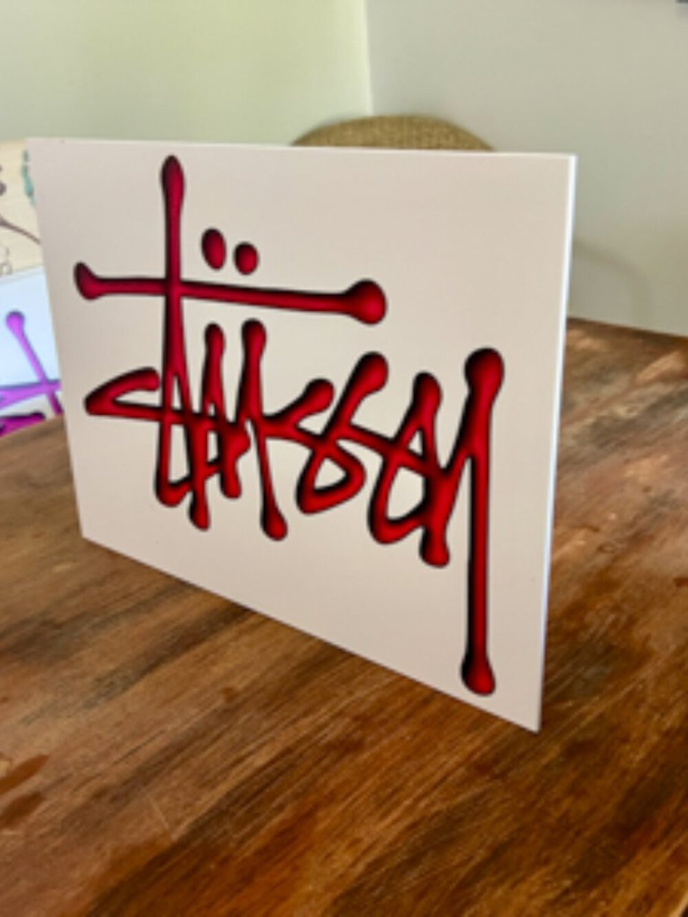 Custom Stussy Wall Art Sign | 12x16 Digitally Printed PVC Board